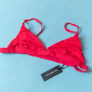 NEW The Bikini Bar Red Triangle Binikni Top Size Large